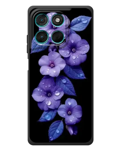 Чехол для Motorola Moto G77 с картинкой «Фиолетовые цветы с росою» Чехол для Motorola Moto G77 с картинкой «Фиолетовые цветы с росою»