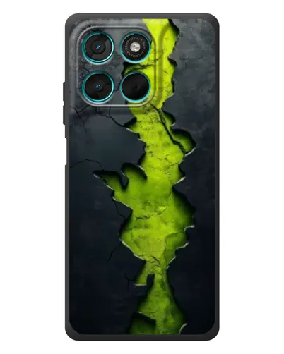 Чехол для Motorola Moto G77 с картинкой «Салатовый разлом скалы» Чехол для Motorola Moto G77 с картинкой «Салатовый разлом скалы»