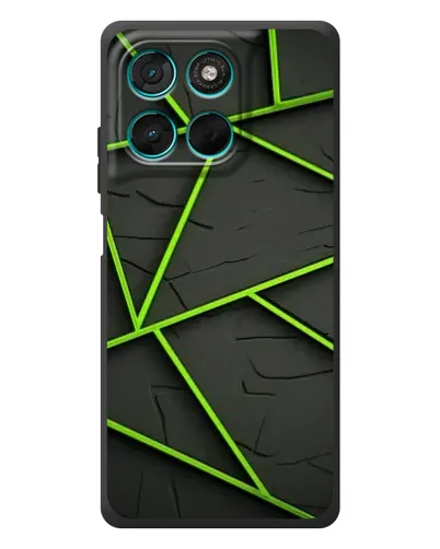 Чехол для Motorola Moto G77 с картинкой «Зеленые геометрические линии» Чехол для Motorola Moto G77 с картинкой «Зеленые геометрические линии»