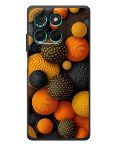 Чехол для Motorola Moto G77 с картинкой «Объемные оранжевые сферы» Чехол для Motorola Moto G77 с картинкой «Объемные оранжевые сферы»