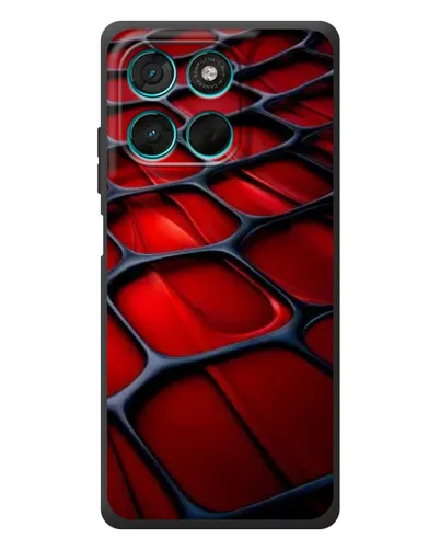 Чехол для Motorola Moto G77 с картинкой «Красная глянцевая сетка» Чехол для Motorola Moto G77 с картинкой «Красная глянцевая сетка»