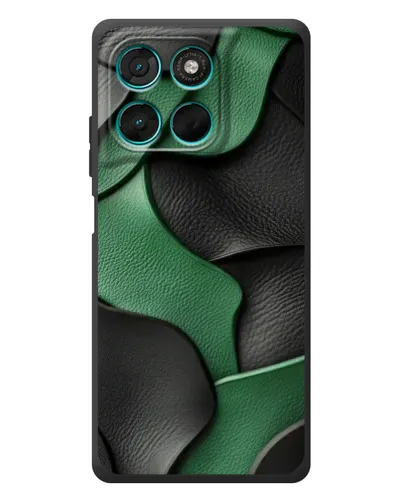 Чехол для Motorola Moto G77 с картинкой «Зеленые кожаные волны» Чехол для Motorola Moto G77 с картинкой «Зеленые кожаные волны»