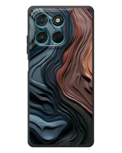 Чехол для Motorola Moto G77 с картинкой «Цветные волны каньона»