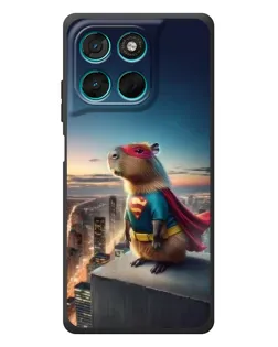 Чехол для Motorola Moto G77 с картинкой «Капи-мен супергерой»