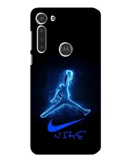 Чохол для Motorola MOTO G8 з картинкою «Jordan Neon Blue»