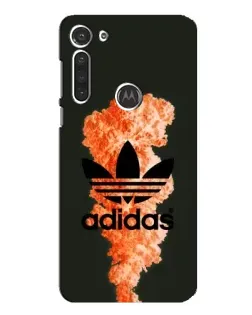 Чохол для Motorola MOTO G8 з картинкою «Помаранчевий дим Adidas»