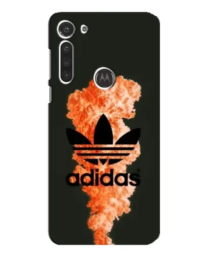 Чохол для Motorola MOTO G8 з картинкою «Помаранчевий дим Adidas»