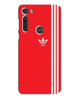 Чохол для Motorola MOTO G8 з картинкою «Червоний мінімалізм Adidas»