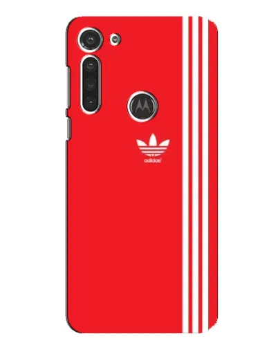 Чохол для Motorola MOTO G8 з картинкою «Червоний мінімалізм Adidas»