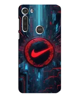 Чехол для Motorola MOTO G8 с картинкой «Техногенный стиль Nike»
