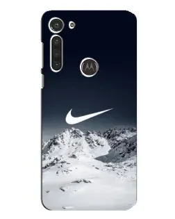 Чехол для Motorola MOTO G8 с картинкой «Nike — зимние горы»