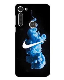 Чехол для Motorola MOTO G8 с картинкой «Nike и синий дым»