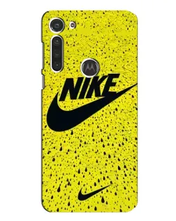 Чехол для Motorola MOTO G8 с картинкой «Желтый текстурный Nike»