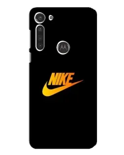 Чехол для Motorola MOTO G8 с картинкой «Золотой логотип Nike»