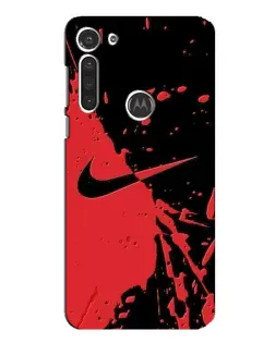 Чохол для Motorola MOTO G8 з картинкою «Червоні бризки Nike»
