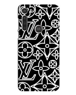Чохол для Motorola MOTO G8 з картинкою «Чорно-білий візерунок LV» Чохол для Motorola MOTO G8 з картинкою «Чорно-білий візерунок LV»