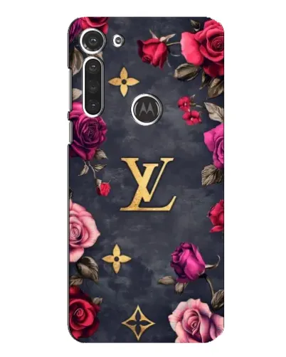 Чохол для Motorola MOTO G8 з картинкою «Квітковий Louis Vuitton»