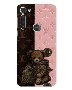 Чохол для Motorola MOTO G8 з картинкою «Ведмедик у стилі LV»