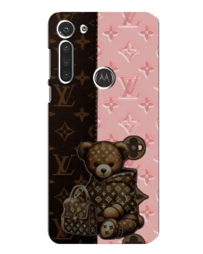 Чохол для Motorola MOTO G8 з картинкою «Ведмедик у стилі LV»