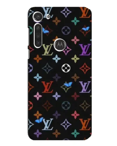 Чохол для Motorola MOTO G8 з картинкою «Кольорова монограма LV»