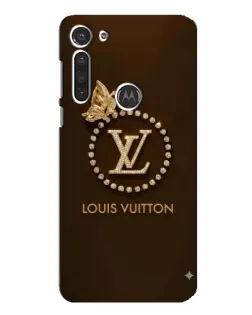 Чохол для Motorola MOTO G8 з картинкою «LV — золота печатка»