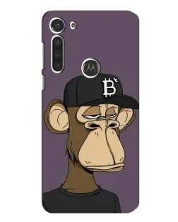 Чехол для Motorola MOTO G8 с картинкой «Bored Ape в кепке»