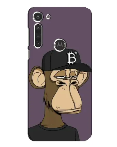 Чехол для Motorola MOTO G8 с картинкой «Bored Ape в кепке»