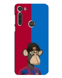 Чехол для Motorola MOTO G8 с картинкой «Bored Ape — фанат Барсы»