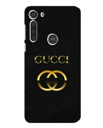 Чехол для Motorola MOTO G8 с картинкой «Золотой логотип Gucci»