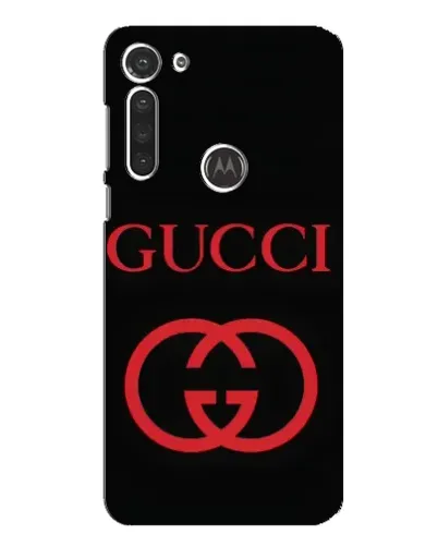Чехол для Motorola MOTO G8 с картинкой «Gucci — красный логотип»