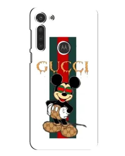 Чехол для Motorola MOTO G8 с картинкой «Микки Маус Gucci — полосы»