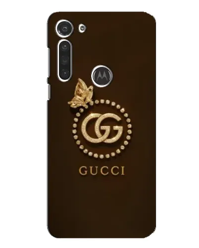 Чехол для Motorola MOTO G8 с картинкой «Gucci — золотая бабочка»