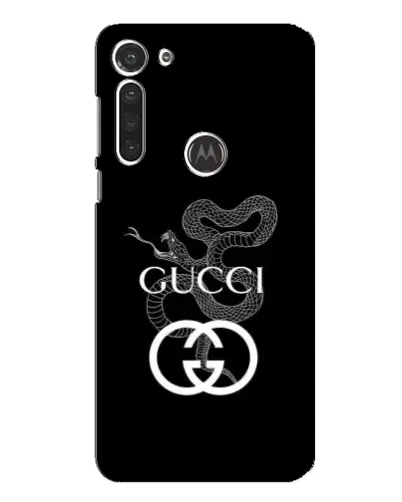 Чехол для Motorola MOTO G8 с картинкой «Gucci — серебряная змея»