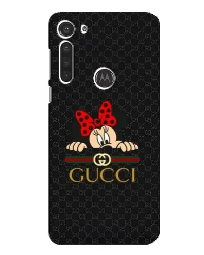 Чехол для Motorola MOTO G8 с картинкой «Минни Маус Gucci — черный»