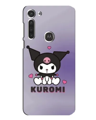 Чехол для Motorola MOTO G8 с картинкой «Kuromi — фиолетовый арт»