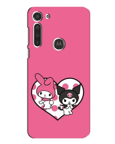 Чехол для Motorola MOTO G8 с картинкой «Kuromi и My Melody»