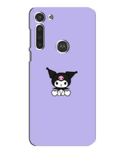 Чехол для Motorola MOTO G8 с картинкой «Kuromi — фиолетовый минимализм»