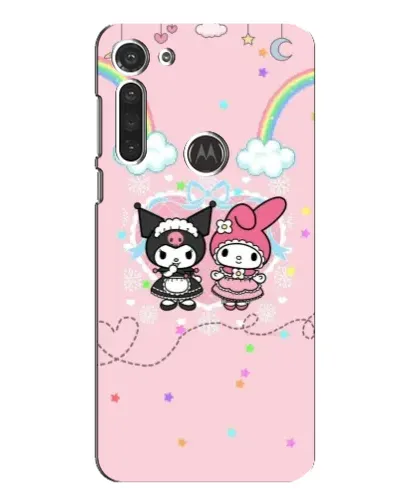 Чехол для Motorola MOTO G8 с картинкой «My Melody и Kuromi»