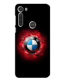 Чехол для Motorola MOTO G8 с картинкой «Логотип BMW — вспышка»