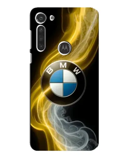 Чехол для Motorola MOTO G8 с картинкой «Золотистый дым BMW»