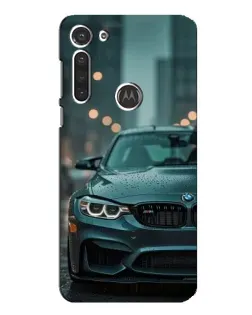 Чехол для Motorola MOTO G8 с картинкой «BMW в огнях города»