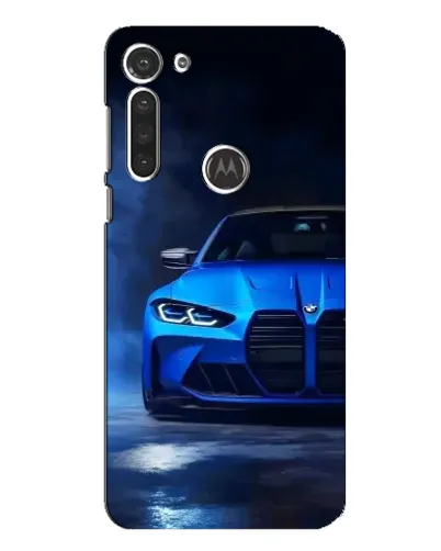 Чехол для Motorola MOTO G8 с картинкой «Голубая BMW M4»