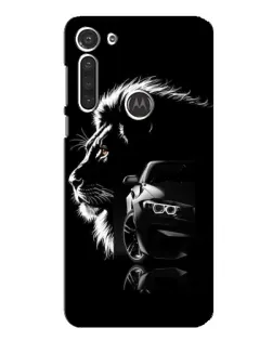 Чехол для Motorola MOTO G8 с картинкой «BMW и лев»