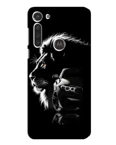 Чехол для Motorola MOTO G8 с картинкой «BMW и лев»