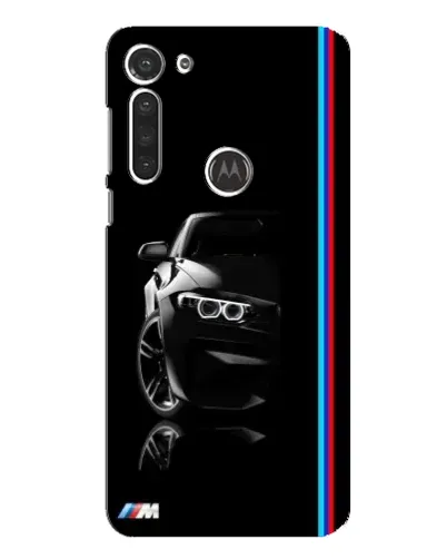 Чехол для Motorola MOTO G8 с картинкой «Силуэт BMW в темноте»