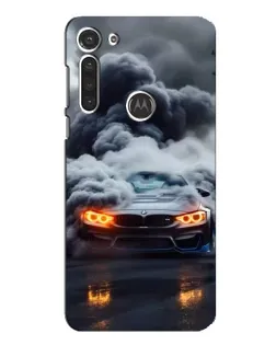 Чехол для Motorola MOTO G8 с картинкой «BMW в дыму»