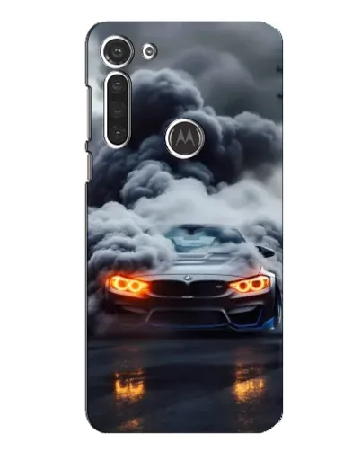 Чехол для Motorola MOTO G8 с картинкой «BMW в дыму»