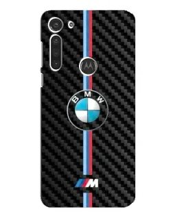 Чехол для Motorola MOTO G8 с картинкой «Эмблема BMW и карбон»