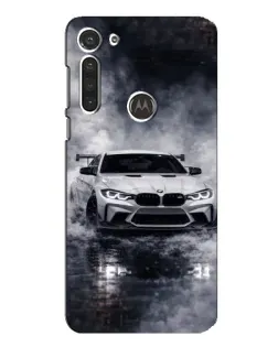 Чехол для Motorola MOTO G8 с картинкой «BMW сквозь туман»