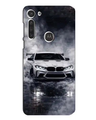 Чехол для Motorola MOTO G8 с картинкой «BMW сквозь туман»